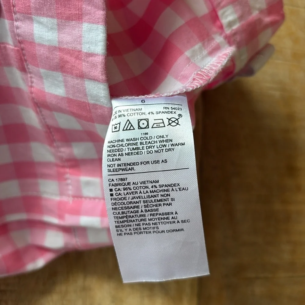 NWOT Janie and Jack Gingham Cropped Pants size 6